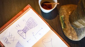 Schetsen van de bokaal de Innovatieprijs van Regio Zwolle 2024